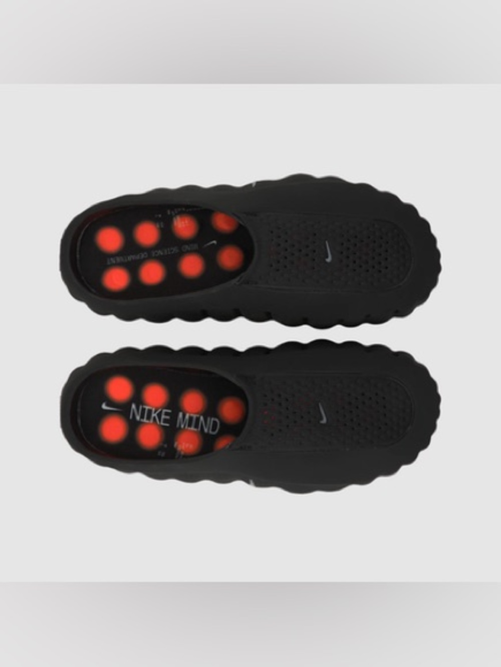 NWT Nike Mind 001 Mule Black Slip-On Pregame with Dot Insole size 10